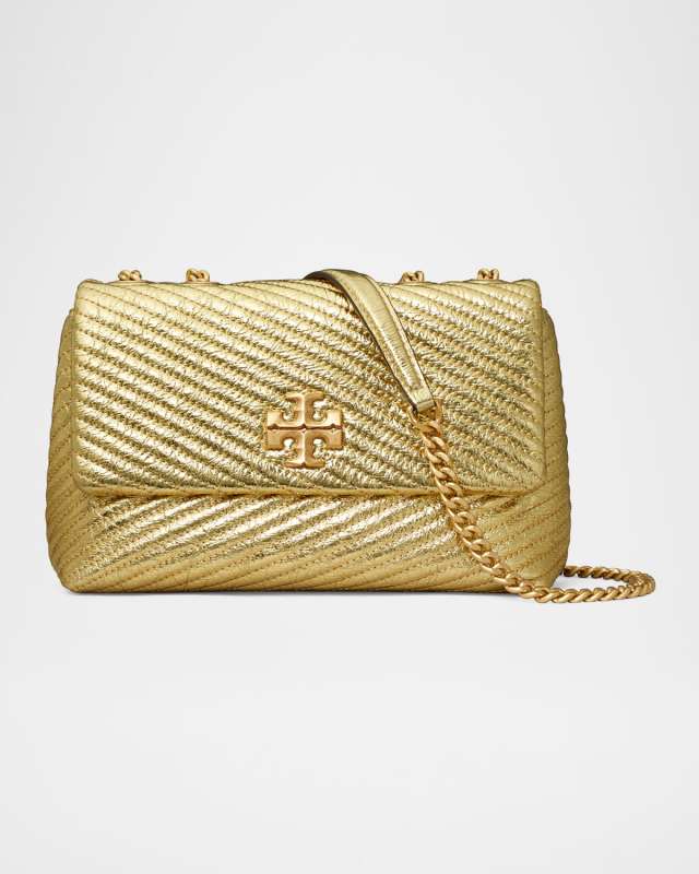 Kira Small Metallic Quilted Convertible Shoulder Bag